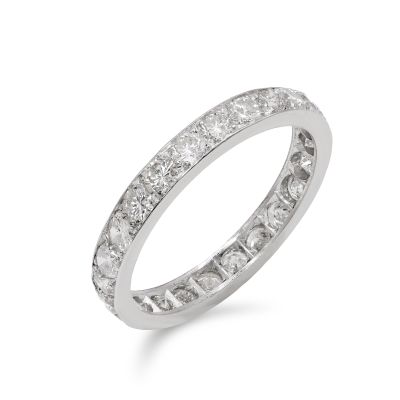 Lumbers Pre-Owned Plat 0.75cts Diamond Full Eternity Ring