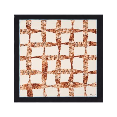Chopard Chopard Ice Cube Twill Silk Scarf - Off White