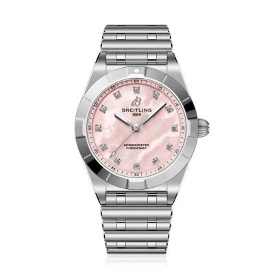 Breitling Breitling Chronomat 28 Pink Dial & Diamond Dot