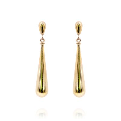Lumbers Pre-Owned 9ct Gold Tear Drop Earrings