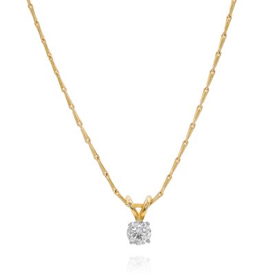 Lumbers Pre-Owned 18ct Gold 0.40ct Diamond Necklace