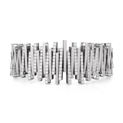 Lumbers Aurelia 18ct Gold 2.90cts Diamond Bar Bracelet