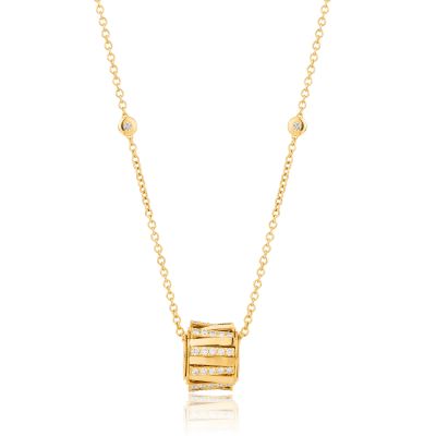 Lumbers Aurelia 18ct Gold 1.01cts Diamond Rondel Necklace