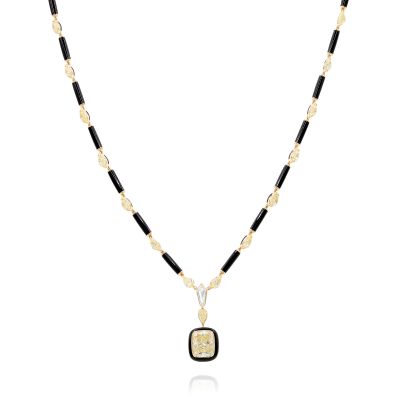 Lumbers 18ct Gold 8.48cts Diamond & Ceramic Necklace