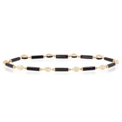 Lumbers 18ct Gold 2.15cts Diamond & Ceramic Bracelet