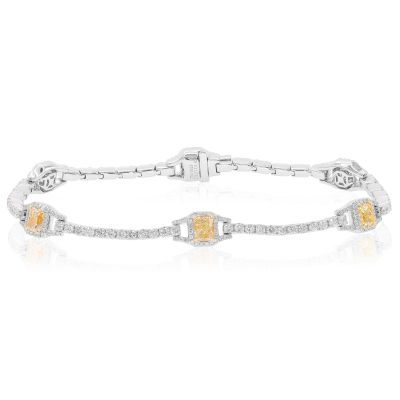 Lumbers 18ct Gold 4.19cts Yellow & White Diamond Bracelet