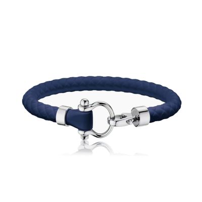 Omega OMEGA Navy Rubber& Steel Sailing Bracelet 21cm