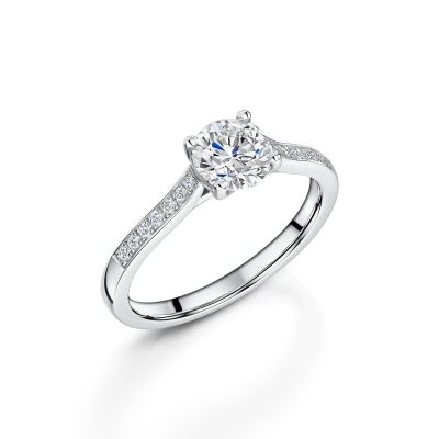  Love Lumbers Platinum Brilliant Cut Diamond Shoulder