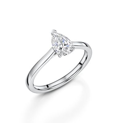  Love Lumbers Platinum Pear Cut Diamond Ring