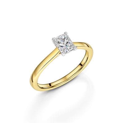  Love Lumbers 18ct Gold Diamond Radiant Cut Ring