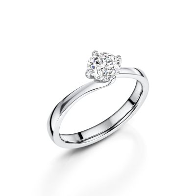  Love Lumbers Platinum Brilliant Cut Diamond Twist Ring