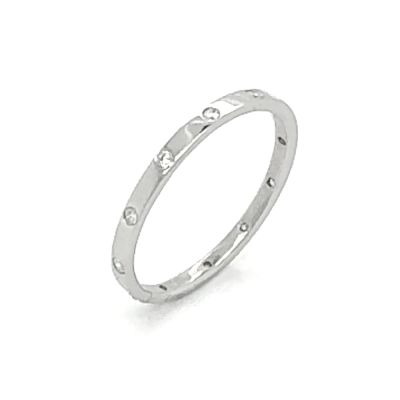 Lumbers Pre-Owned Plat 0.13cts Diamond Wedding Ring