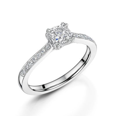 Love Lumbers Love Lumbers Platinum 0.82ct Cushion Cut Diamond Ring
