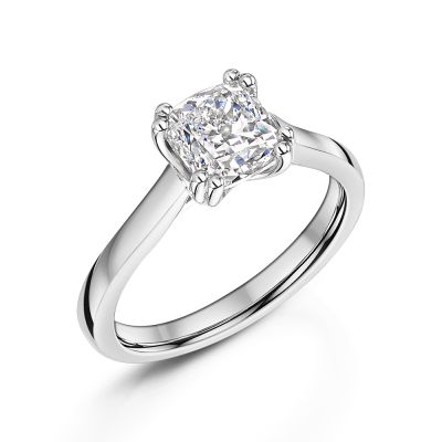 Love Lumbers Love Lumbers Platinum 1.50ct Cushion Cut Diamond Ring