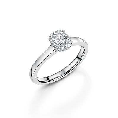 Love Lumbers Love Lumbers Platinum 0.25ct Emerald Cut Diamond Engagement Ring