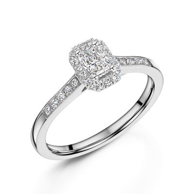 Love Lumbers Love Lumbers Platinum 0.35ct Radiant Cut Diamond Ring