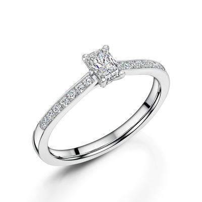 Love Lumbers Love Lumbers Platinum 0.50ct Emerald Cut Diamond Engagement Ring