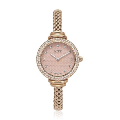 Fope Fope Flex'it 18ct Rose Gold Medium Diamonds Watch
