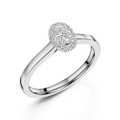 Love Lumbers Love Lumbers Platinum 0.25ct Oval Cut Diamond Engagement Ring