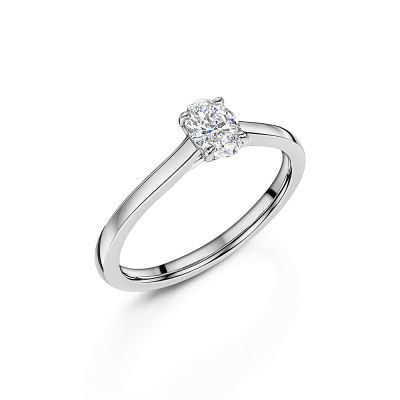 Love Lumbers Love Lumbers Platinum 0.72ct Oval Cut Diamond Engagement Ring