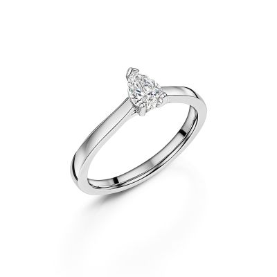 Love Lumbers Love Lumbers Platinum 0.25ct Pear Cut Diamond Ring