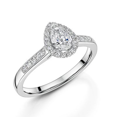 Love Lumbers Love Lumbers Platinum 0.35ct Pear Cut Diamond Engagement Ring