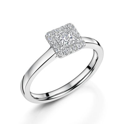 Love Lumbers Love Lumbers Platinum 0.50ct Princess Cut Diamond Ring