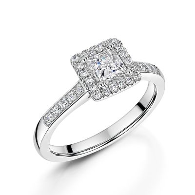 Love Lumbers Love Lumbers Platinum 0.38ct Princess Cut Diamond Ring