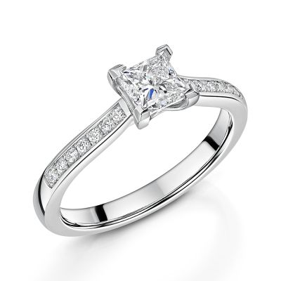 Love Lumbers Love Lumbers Platinum 1.00ct Princess Cut Diamond Engagement Ring